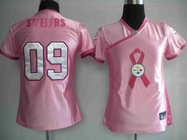 Steelers 2009 Pink Lady Women's Be Luv'd Stitched NFL Jersey - Click Image to Close
